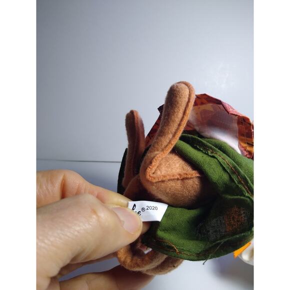 Annalee Dressed Lady Mouse Figurine In Bonnet Fall Harvest Seasonal Fabric 6" - Picture 4 of 4